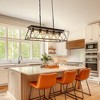 DORESshop 5-Light Industrial Rust Island Chandelier with Metal Shade,E26 Farmhouse Pendant Light for Kitchen and Dining Room - 2 of 4