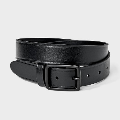 Men's Wide Casual Center Bar Buckle Belt - Goodfellow & Co™ Black : Target