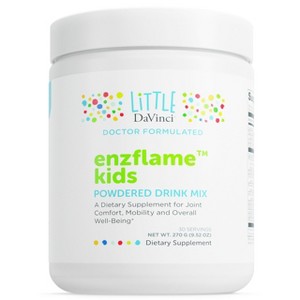 Little DaVinci Enzflame Kids - Powder Drink Mix Supplement to Support Muscle, Joint Comfort, Mobility and Immune Health* - Orange Flavor - 30 Servings - 1 of 4