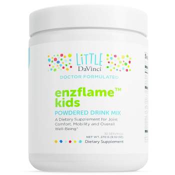 Little DaVinci Enzflame Kids - Powder Drink Mix Supplement to Support Muscle, Joint Comfort, Mobility and Immune Health* - Orange Flavor - 30 Servings