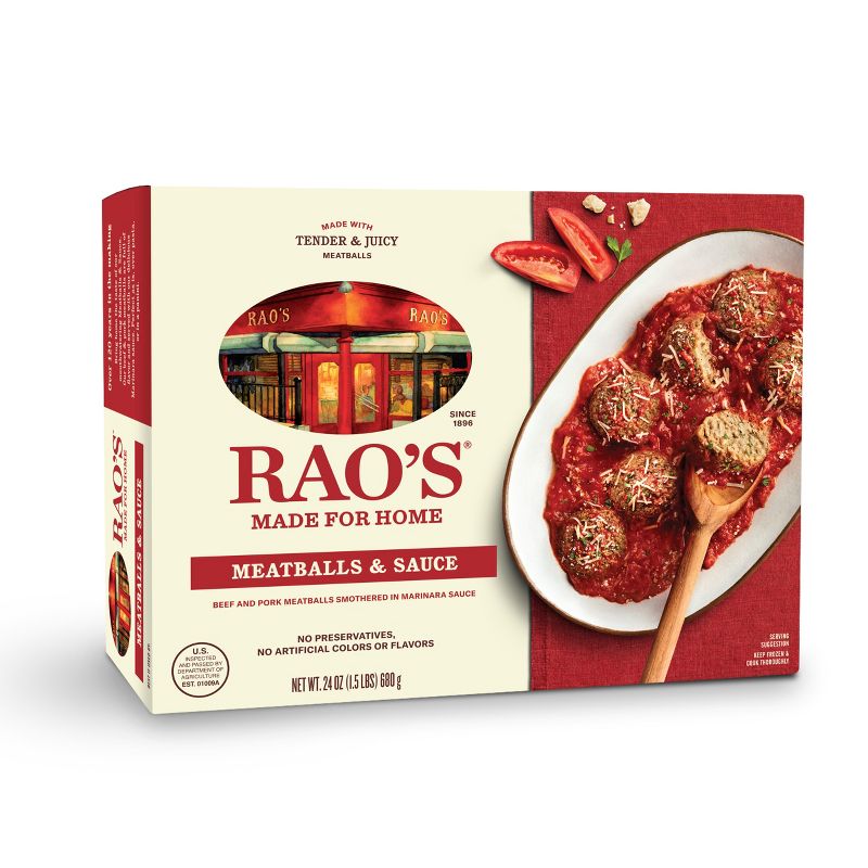 Rao&#39;s Made For Home Family Size Frozen Meatballs and Sauce - 24oz, 1 of 6