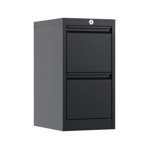 AOBABO Metal Storage Cabinet with Lock,Garage Storage Cabinet with 4  Adjustable Shelves,Tool Storage Cabinets with 2 Door,Black,Assembly Required