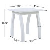 NicBex 19” Outdoor Side Table with Acacia Wood,Space-Saving End Table for Garden,Patio,Patio Table for Drinks & Decor,Outdoor Furniture - 2 of 4