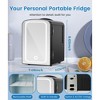 Kismile Mini Fridge with Dimmable LED Mirror, 4L Capacity for Refrigerating Makeup, Skincare and Food & Drink (Black) - 3 of 4