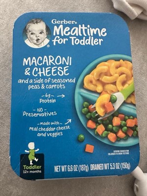Gerber Lil' Entrees Macaroni & Cheese With Seasoned Peas And Carrots ...