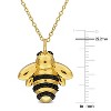 EVERLY JEWELRY  |   Yellow Plated Sterling Silver Black Rhodium 5/8 CT TGW Black Spinel Fashion Pendant With Chain - 2 of 4