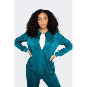 Moxie Scrubs Jayme Women's Lightweight Scrub Jacket – 4-Way Stretch, Full Zip, 3 Pockets, Modern Fit - 1 of 4