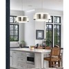 Urban Ambiance Luxury Modern Indoor Pendant,  9-5/8''H x 22"W x 22''D,  Brushed Nickel Finish, UHP4859 - 2 of 4