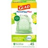 Glad ForceFlexPlus + Tall Kitchen Drawstring Trash Bags - Febreze Sweet Citron & Lime - 13 Gallon - 45ct - image 2 of 4