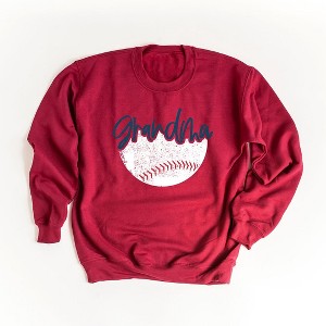 Simply Sage Market Women's Graphic Sweatshirt Grandma Baseball - 1 of 3