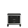 New Classic Furniture,Valentine Solid Wood 3-Drawer Nightstand in Black - 2 of 4