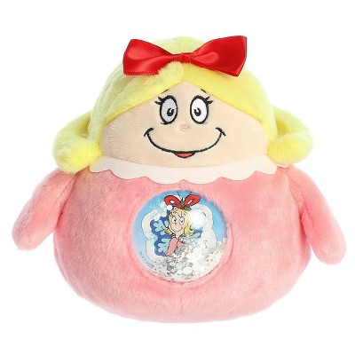 Aurora Small Shaker Cindy Lou Who Dr. Seuss Whimsical Stuffed Doll Pink 8"