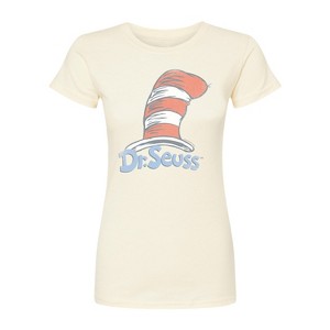 Women's - Dr. Seuss - The Cat in the Hat Logo Fitted Graphic T-Shirt - 1 of 3