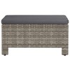 vidaXL Footrest Grey Poly rattan, Powder-Coated Steel - 4 of 4