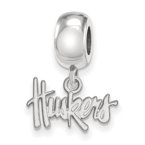 Black Bow Jewelry Sterling Silver Nebraska Cornhuskers NCAA Bead Charm - 1 of 4