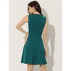 INSPIRE CHIC Women's Work Round Neck Sleeveless Fit and Flare Dresses - 4 of 4