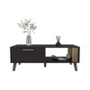 23.6" Engineered Wood Coffee Table with 1 Door and 1 Shelf, Ideal for Organizing Living Rooms and Enhancing Contemporary D¨¦cor - 3 of 4