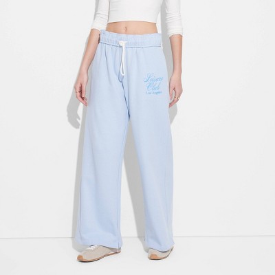 Women's Leisure Graphic Lounge Pants - Light Blue