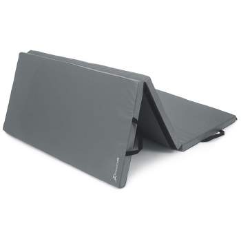PROSOURCEFIT Bi-Fold Folding Thick Exercise Mat Black 6 ft. x 2 ft