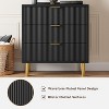 Homhougo 3 Drawer Dresser for Bedroom, 30” Tall Dresser Organizer with Metal Legs, Modern Wood Chest of Drawers for Bedroom, Home Office - 4 of 4