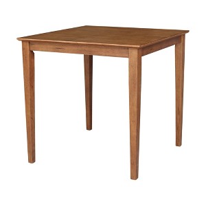 36"x36" Solid Wood Counter Height Table, Shaker Legs, Parawood - International Concepts - 1 of 4