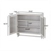 LOVMOR Bathroom Bamboo Wall Cabinet with Towel Rack,Wall Mounted Toilet Storage Box for Bathroom,Kitchen,Living Rooms and Dining Rooms - 2 of 4