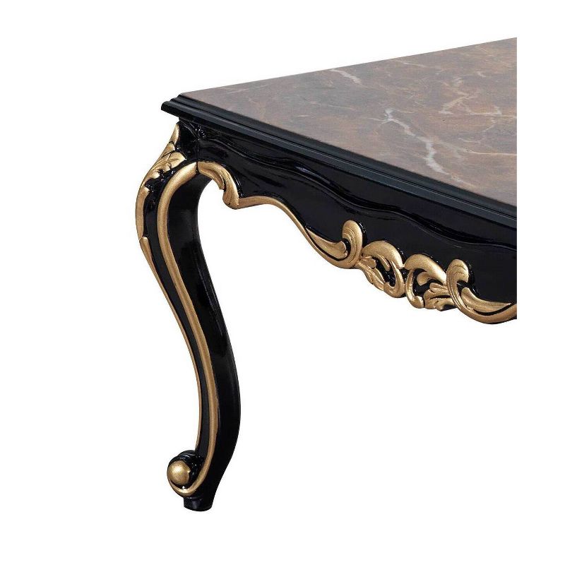 48&#34; Betria Coffee Table Engineered Stone Top, Gold and Black Finish - Acme Furniture, 2 of 6