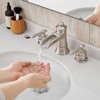 ALEXOUN Bathroom Faucets for Sink 3 Hole Brushed Nickel 8 inch Widespread Bathroom Sink Faucet with Pop Up Drain Double Lever Handle Faucet - 2 of 4