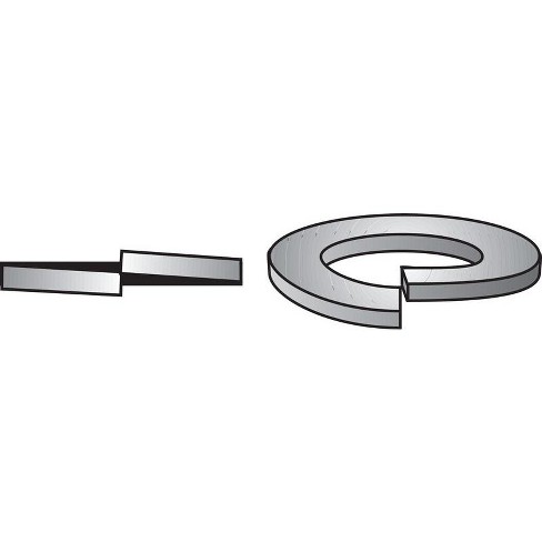 Hillman 7/16 in. D Yellow Dichromate Steel Split Lock Washer 50 pk