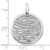 Black Bow Jewelry Sterling Silver and Crystal Round Web Design Pendant, 22 x 29mm - 4 of 4
