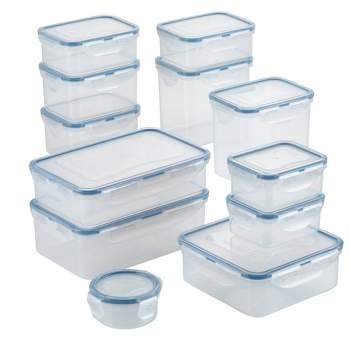 Simplemade Fliplock Container Set - 5-Piece Airtight, Food Storage Containers for Kitchen Pantry and Fridge Organization, White