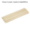 Unique Bargains Bamboo Barbecue Skewers Natural Wooden Cocktail Picks 200 Pcs - 3 of 4