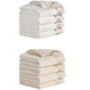 REGALWOVEN Cotton Jacquard Soft Absorbent Hand Towel for Bathroom Home 13" x 29" - 1 of 4