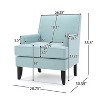 GDFStudio Richardson Contemporary Fabric Upholstered Club Chair with Nailhead Trim - 3 of 4