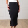 Hope & Henry Women's Organic Rib Knit Sweater Midi Skirt, Black, 4 - 3 of 4