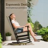 Outdoor Rocking Chair, Patio Rocking Chair with Smooth Curves, High Density Wooden Rockers for Lawn Garden Porch, Supports Up to 350lbs - 4 of 4