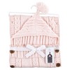 Hudson Baby Infant Girl Knitted Baby Lounge Stroller Wrap Sack, Blushing Bride, One Size - 2 of 3