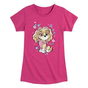 Girls' - Paw Patrol - Smile Skye Fitted Short Sleeve Graphic T-Shirt - 1 of 4