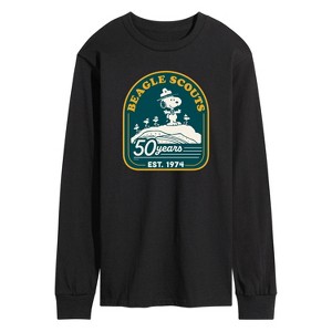 Men's - Peanuts - Fifty Years Mountain Long Sleeve Graphic T-Shirt - 1 of 4