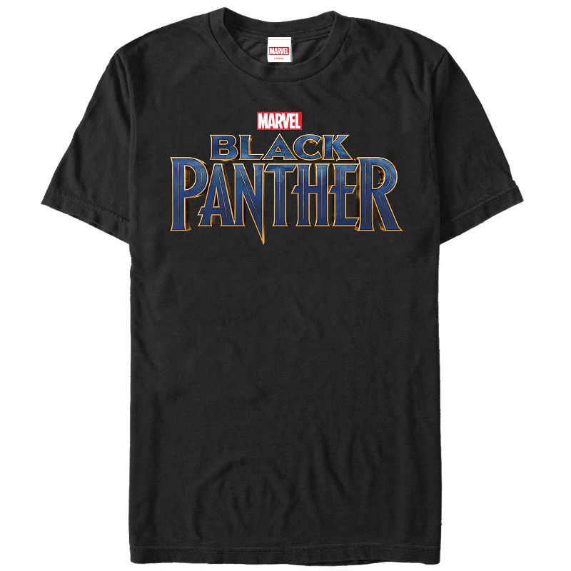 Men's Marvel Black Panther 2018 Text Logo T-Shirt, 1 of 5