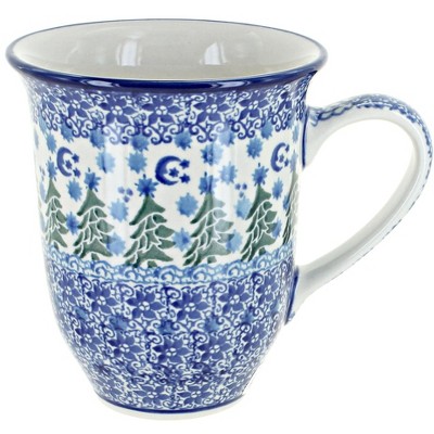Blue Rose Polish Pottery 826 Ceramika Artystyczna Large Coffee Mug