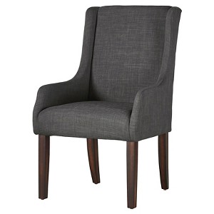 Gardena Sloped Arm Dining Chair - Charcoal - Inspire Q, Grey