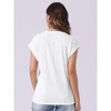 INSPIRE CHIC Women's Summer Cap Sleeve Crew Neck Solid Knit Casual Basic Textured Top - 3 of 4
