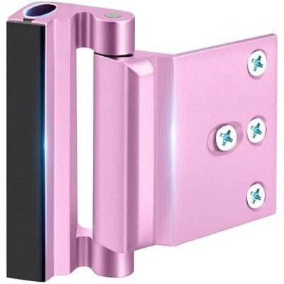 DOMETOUR Home Security Door Reinforcement Lock, Childproof Latch for Inward Swinging Doors, Top Flip Lock for Kids Safety Bedroom Apartment
