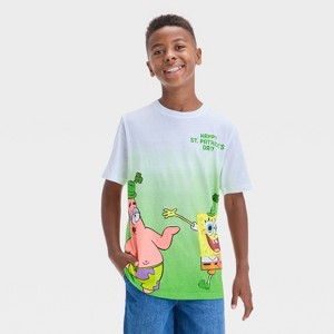 Boys' Spongebob St. Patrick's Day T-Shirt - Green - 1 of 4