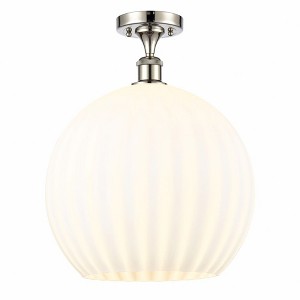 White Venetian - 1 Light Semi-Flush Mount In Modern Style-17.88 Inches Tall and 13.75 Inches Wide - 1 of 1