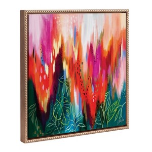 22"x22" Sylvie Beaded EV Brushstroke 171 by EttaVee - Kate & Laurel: Modern Abstract Wall Art, Framed Canvas - 1 of 4