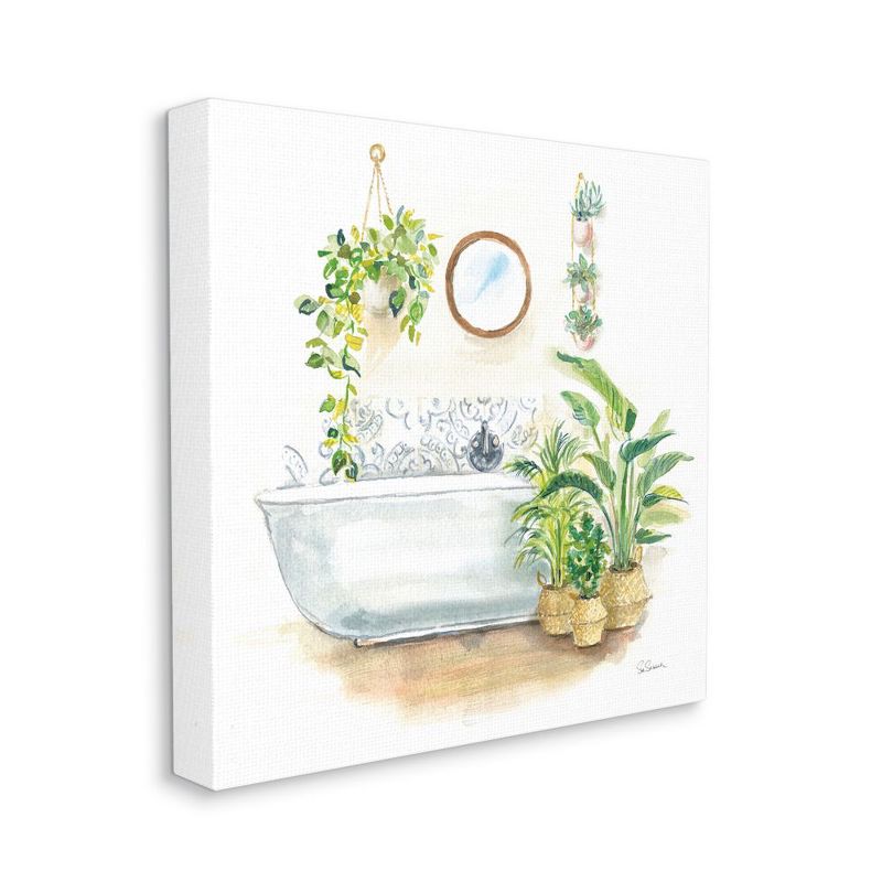Stupell Industries Serene Bathroom Interior with Greenery Plants Painting, 1 of 6