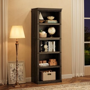 Tier Bookcase, Farmhouse Book Shelf with Storage Open Display Bookshelves - 1 of 4