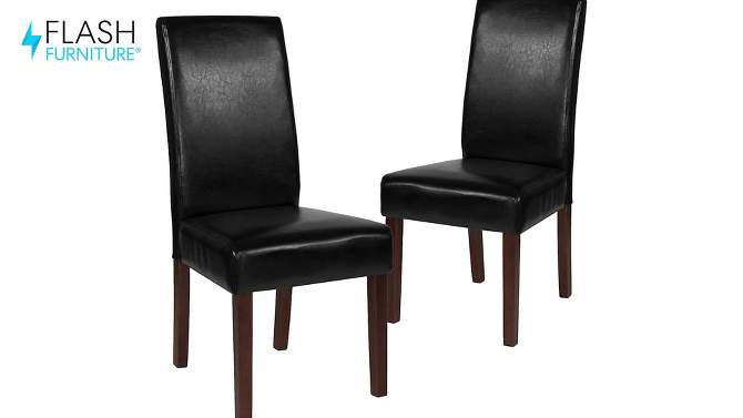 Flash Furniture Greenwich Series Upholstered Panel Back Mid-Century Parsons Dining Chairs, 2 of 12, play video